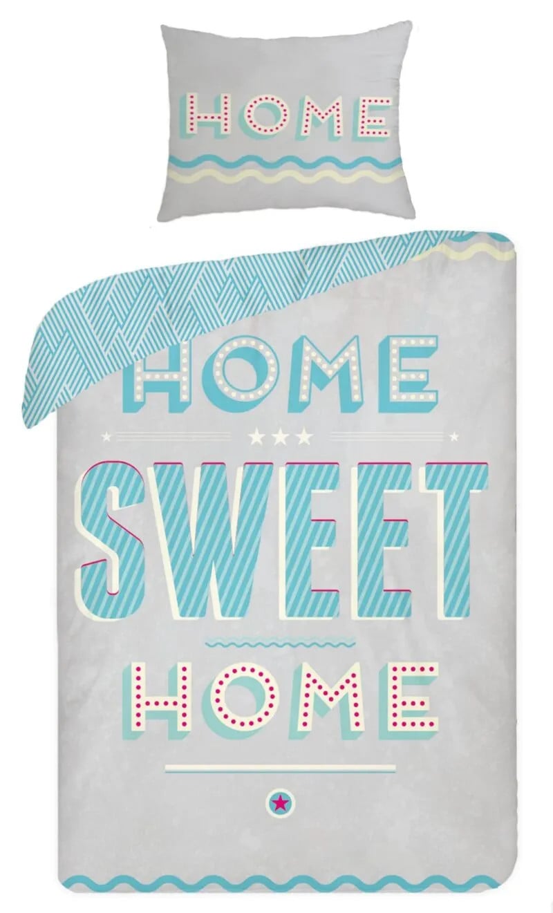 Sweet Home dekbedovertrek Home Sweet Home van katoen, 140 x 200 cm + 70 x 90 cm