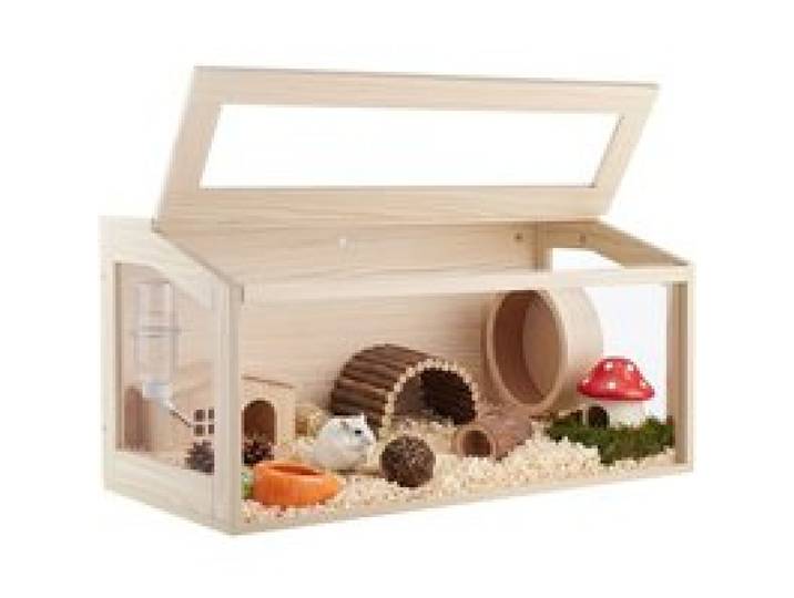 VEVOR Hamsterkäfig Nagerkäfig Nagarium Hamstergehege Holz 810x410x410mm, 270°-Sichtfenster Nagersicher mit Deckel Belüftung für Goldhamster Zwerghamster Meerschweinchen Rennmäuse