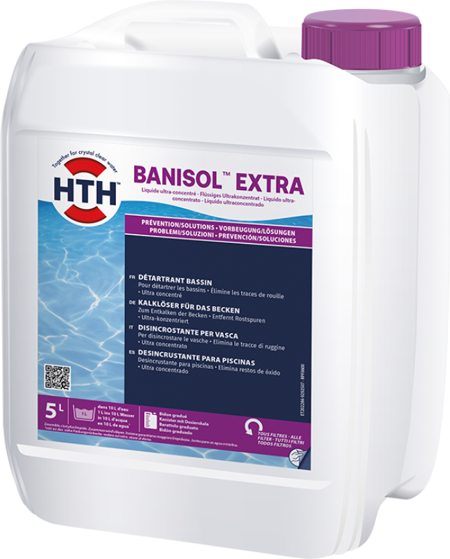 Détartrant liquide pour piscine hth BANISOL Extra - 5 litres