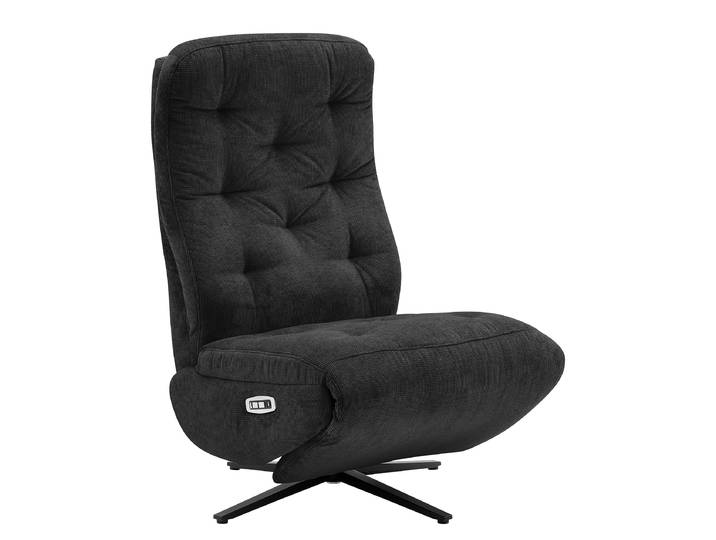 Relaxsessel Schwarz Cordstoff Rumi 68 x 113 x 84cm
