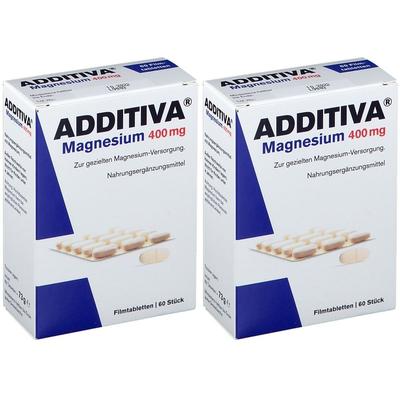 Additiva Magnesium 400 mg Filmtabletten 2x 2x60 St