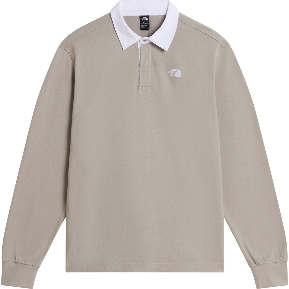 The North Face Mens Vista Rugby Long Sleeve Shirt stone slab (2MB) XL NF0A8H7E2MB-XL