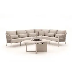 Bellagio Mineo/Cosiloft Novi Ecklounge-Set mit Feuertisch 5-teilig