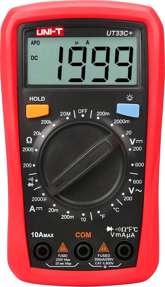 UNI-T MIE0327 UT33C+ Digitale multimeter met temperatuurmeting
