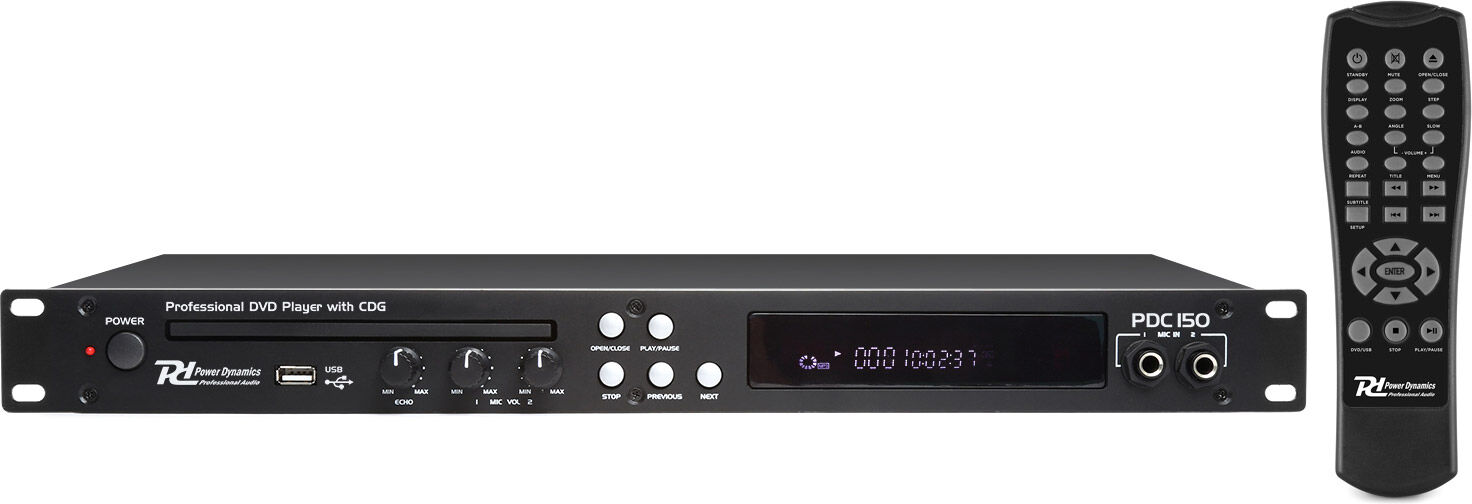 Power Dynamics Pdc150 19'' Dvd-Spieler Mit Cd+g Und Usb