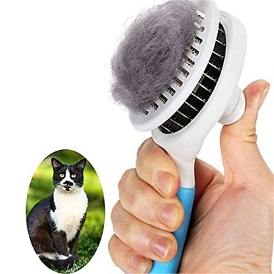 Katzenbürste, selbstreinigende Slicker-Bürsten zum Ablösen und Pflegen entfernt lose Unterwolle, Matten und verhedderte Haare Pflegekamm für Katzen Hundebürste Massage-Selbstreinigung