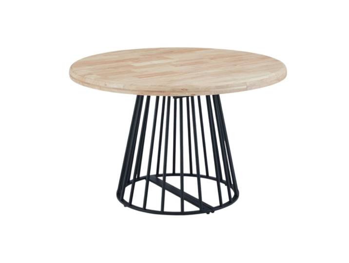 Table de repas ronde extensible en bois avec pied noir d120