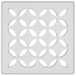 Schlüter Systems KERDI-DRAIN-STYLE Rost-Rahmen-Set Design 5 Floral Edelstahl MBW - Brillantweiß matt