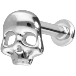 14 Karat Gold Labret mit Innengewinde TOTENKOPF