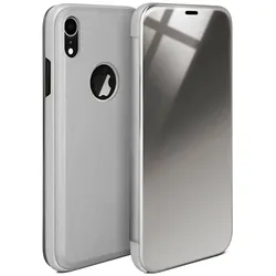 moex Clear View Cover für iPhone XR – Spiegelnde klapp Hülle in Hochglanz Optik – Void Case