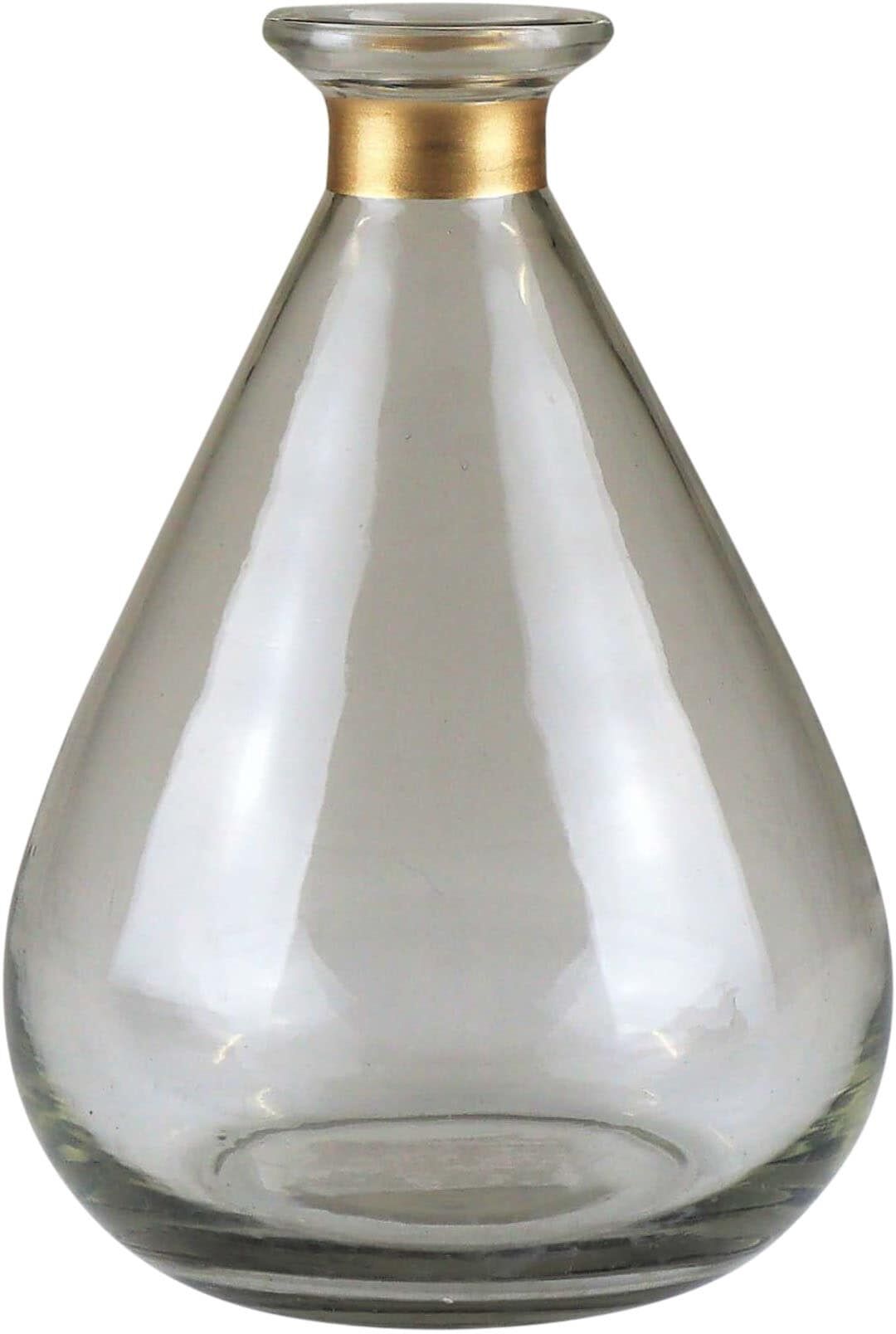 Dekovase AM DESIGN "in klarem Design", transparent (klar), B:13cm H:19cm, Glas, Vasen, Dekovase, für jede Art von Blumen klar B/H/T: 13cm x 19cm