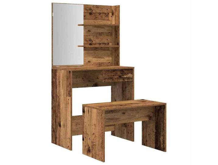 SALE 2025 Bureau Coiffeuse de Chambre/ Ensemble de coiffeuse - vieux bois - Bois d'ingénierie Chill8256617