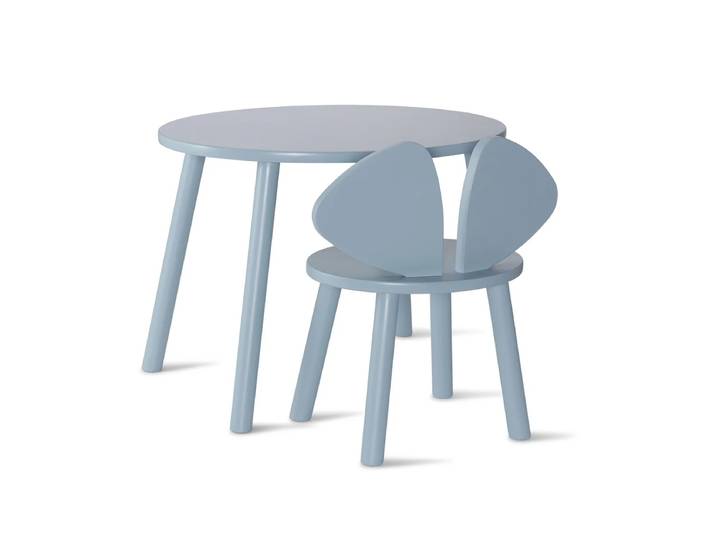 Nofred - Mouse Toddler Set (Stuhl und Tisch), Birke hellblau lackiert