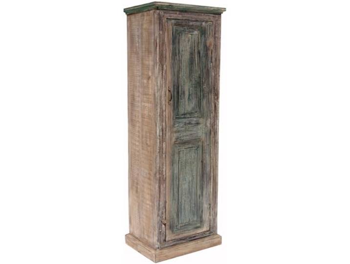 Schmaler Schrank mit 3 Fächern, antikfarbener Holzschrank, Modell 51