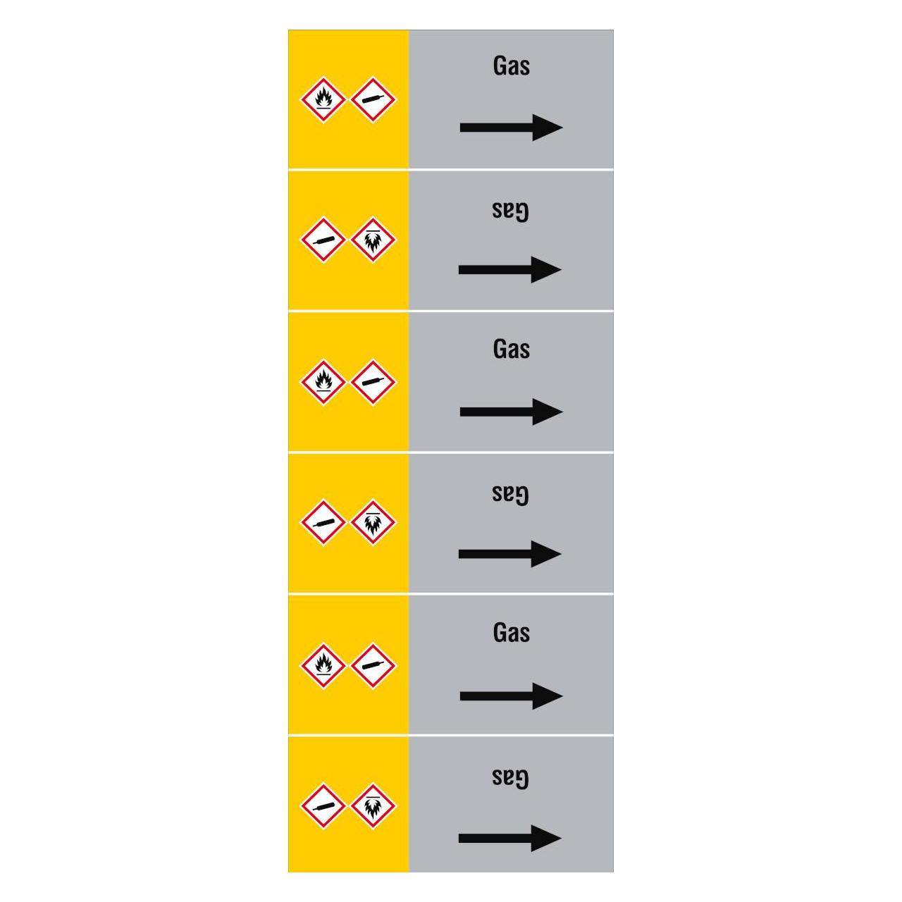 Brady ISO 20560 Rohrmarkierer - Gas (319007)