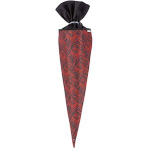McNeill Schultüte 6002261000, Zack, rot, für Mädchen und Jungen, Stoff, eckig, 70 cm