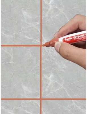Inspire Select Waterproof Tile Grout Repair Pen Anti Mildew Ceramic Gap Whitening Marker browm