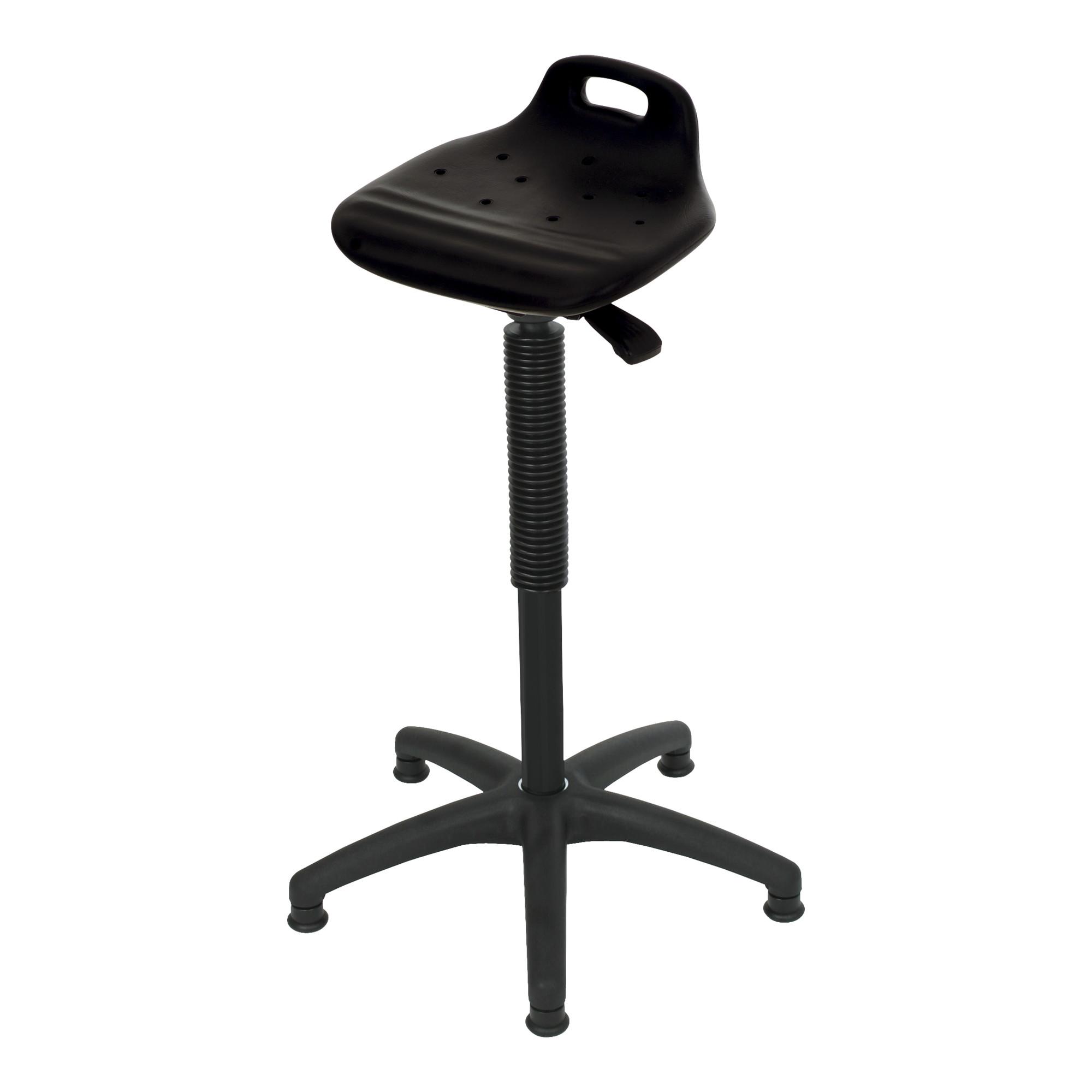 STIER Stehhilfe mit Gleitern Sitzhöhe 570-820 mm PU-Sitz mit Tragegriff (904689)