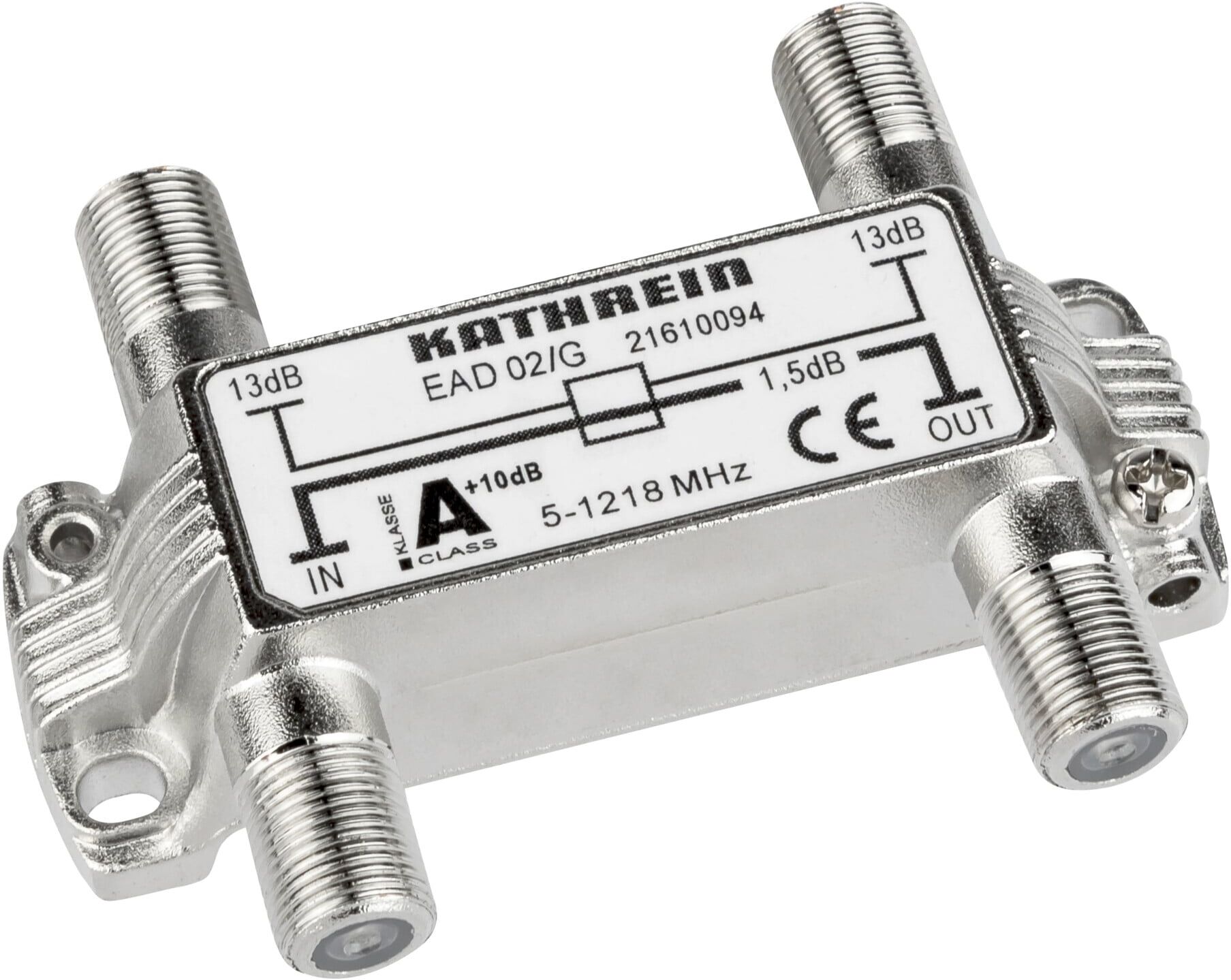 Kathrein F-Abzweiger 2f. 5-1218 MHz 12,5dB EAD 02/G (21610094)