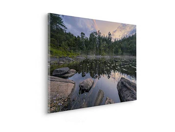 Komar Keilrahmenbild im Echtholzrahmen - Mystic Shores - Größe 90 x 60 cm - Bild, Leinwandbild, Landschaftsmotiv, Wohnzimmer, Schlafzimmer