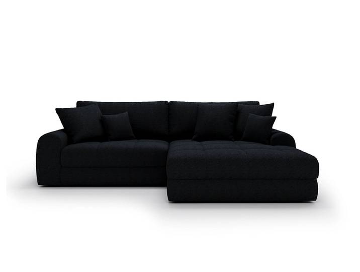 Ecksofa LORSON Stoff schwarz