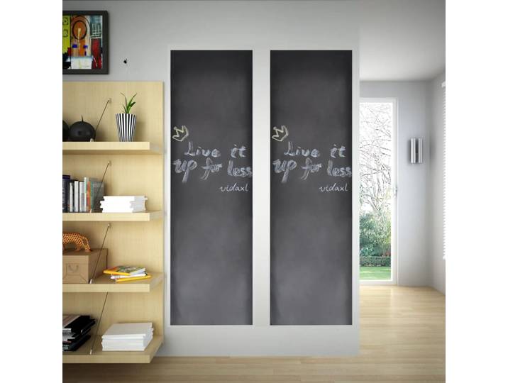 vidaXL Wandaufkleber Kreidetafel 0,6x3 m 2 Rollen mit Kreiden