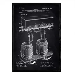 POSTER Patent Druck Bier A3 Rahmenlos