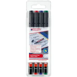 edding 142 M permanent Folienstifte-Set 1.0 mm Mehrfarbig