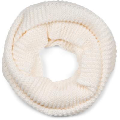 Loop STYLEBREAKER "Strick Loop Wellenmuster", Damen, weiß (creme, weiß), Obermaterial: 100% Polyacryl PAN., Modisch, Modetücher Loop