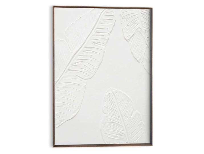 Wandbild REINDERS Tropische Blätter , weiss (farbe bild(er): weiß), B:50cm H:70cm T:3cm, Bilder, Wandbild, Wohnzimmer - Weiss - MDF - Blumen und Pflanzen - 50x70 cm