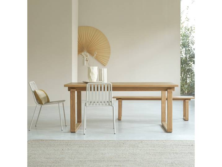 Holztisch aus massiver Eiche 180x95 Sybille - Natur