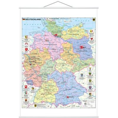 Deutschland politisch mit Wappen, Karte von Heinrich Stiefel, Stiefel Eurocart, 978-3-86961-029-0