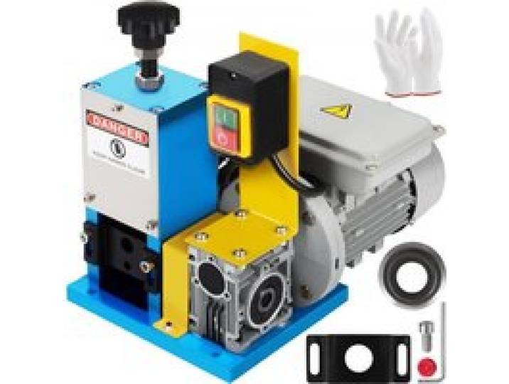 VEVOR Machine à Dénuder Électrique 180 W 1,5-25 mm Pince à Dénuder Electrique avec Lame Haute Efficacité de Dénudage Outil pour Recycler Fils de Cuivre/Enlever Isolant en plastique Caoutchouc des Fils