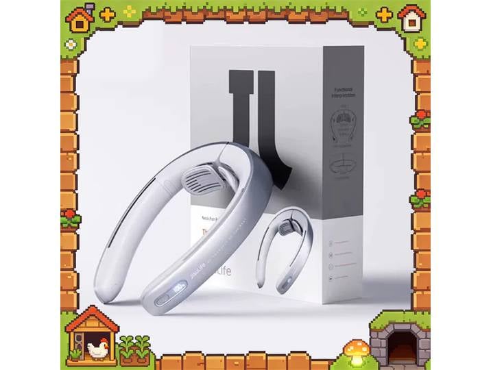Ventilateur de cou JisuLife Pro1, ventilateur portable à suspendre, 100 vitesses de vent, autonomie de batterie super longue, petit ventilateur léger, cadeaux