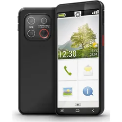 Emporia ME7m 4G sw (128 GB, Black, Schwarz, 5.45", Single SIM, 4G), Smartphone, Schwarz