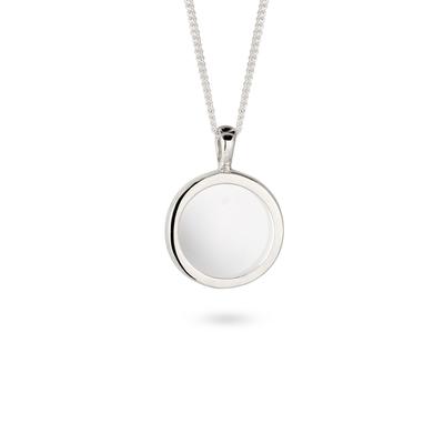 Kette mit Anhänger ELLI "Halskette Rock Crystal Kreis Transparent 925 Sterling Silber" Gr. 45, silber, Halsketten, Damen, Silber 925 (Sterlingsilber)
