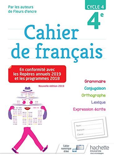 Cahier de français 4e, cycle 4 - Preis vom 17.10.2026 19:25:27 h