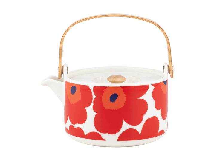 Marimekko Unikko theepot 0,7 l White-red-blue