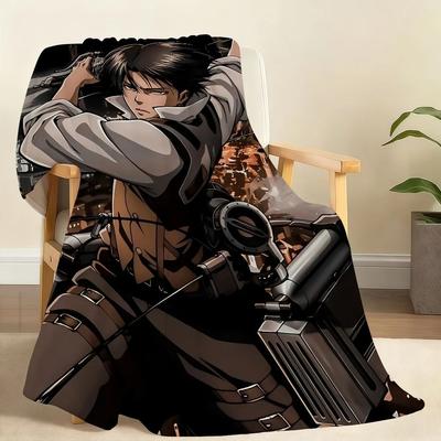Uplift Picks Levi Ackerman Anime Throw Blanket Soft Chibi Plush Blanket 07 150x180cm