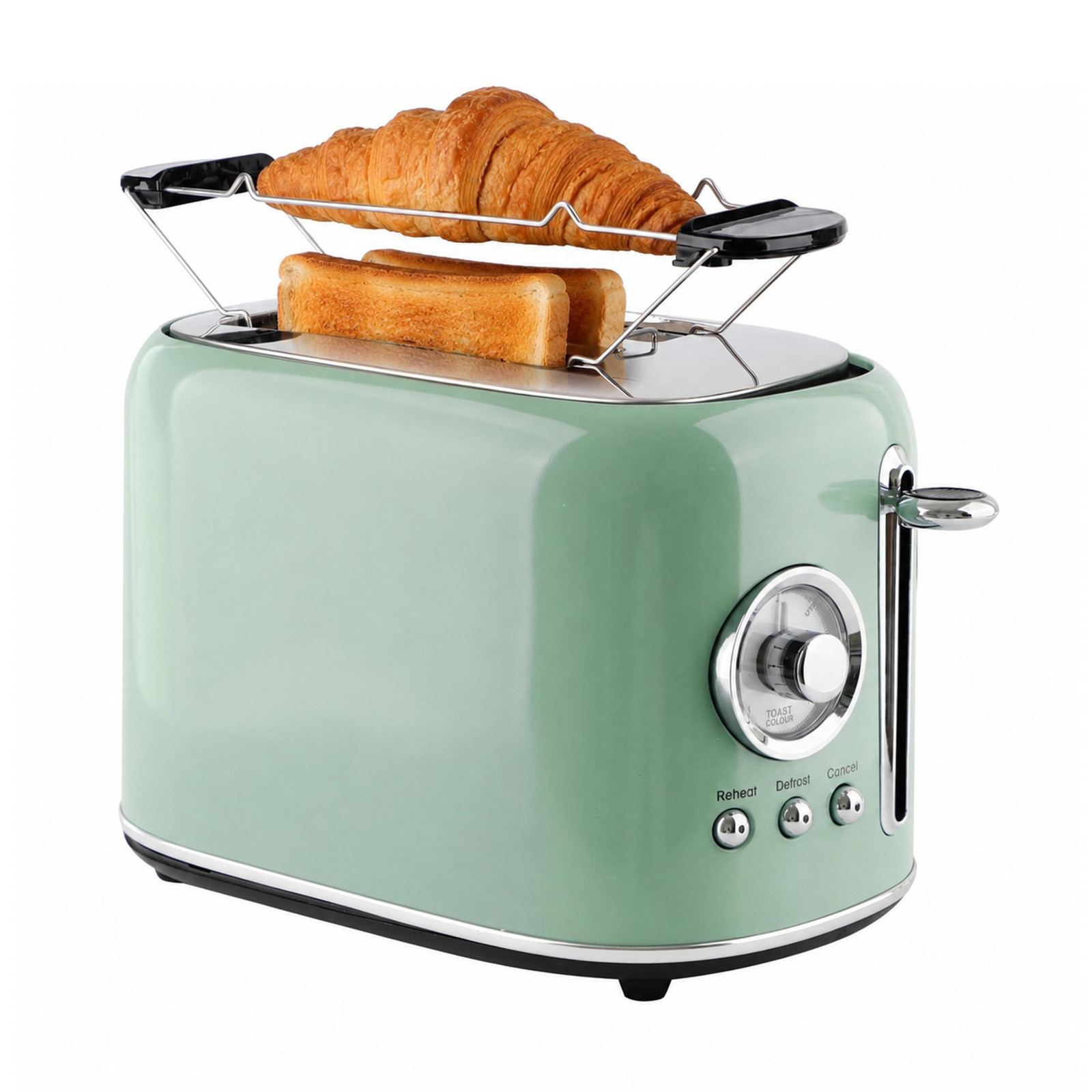 Emerio Retro Broodrooster TO-133281 - 800 W - 2 Sleuven - Groen
