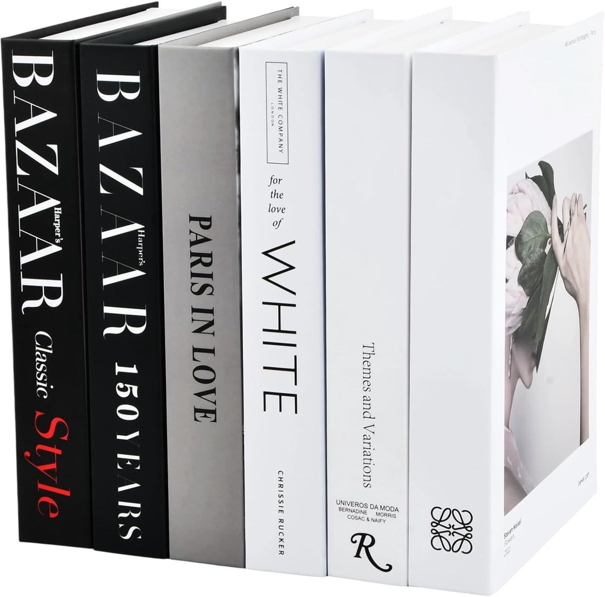 6 Decoratieve Kunstboeken Set - Stapelbare Nepboeken voor Stijlvolle Tafel en Plank Decoratie