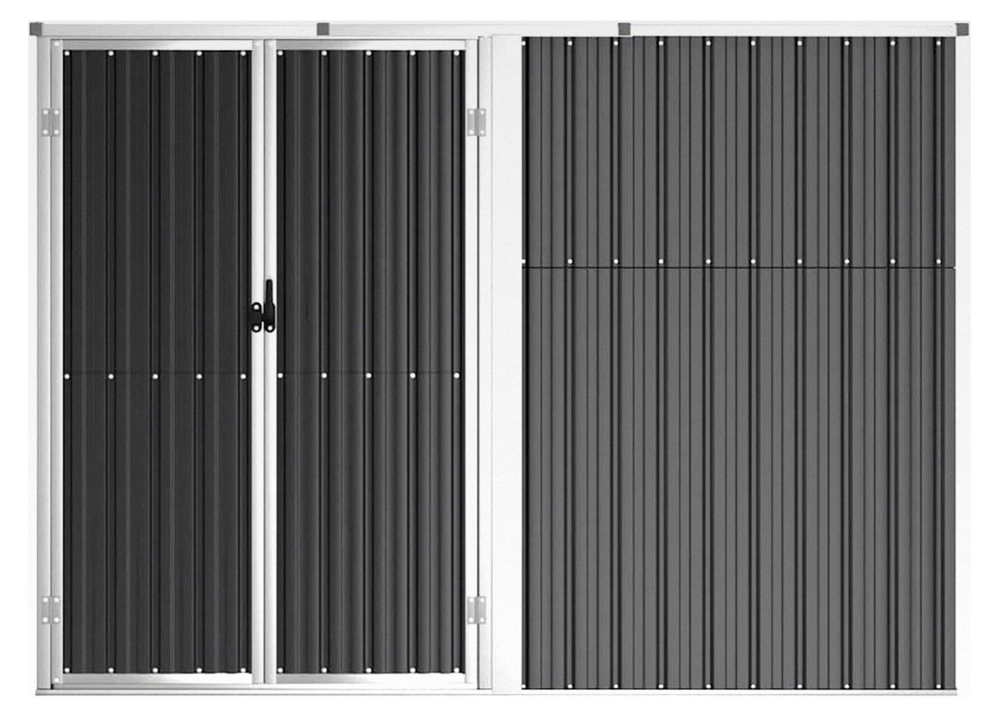 Gartengeräteschuppen Anthrazit - Stauraum für Gartengeräte, 225x89x159/161 cm, pflegeleichtes Gartenhaus