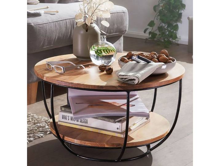 WOHNLING table basse 60 cm table de salon table basse en bois massif salon
