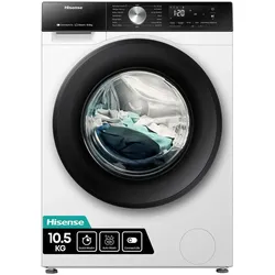 Hisense WF3S1043BW3, Waschmaschine, Weiss, Schwarz, Grau