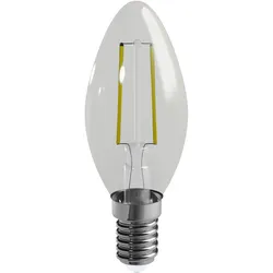 LED-Kerzenlampe (Faden) Duracell E14, 230V, 2.4W, A++, warmweiß 2700K. nicht dimmbar