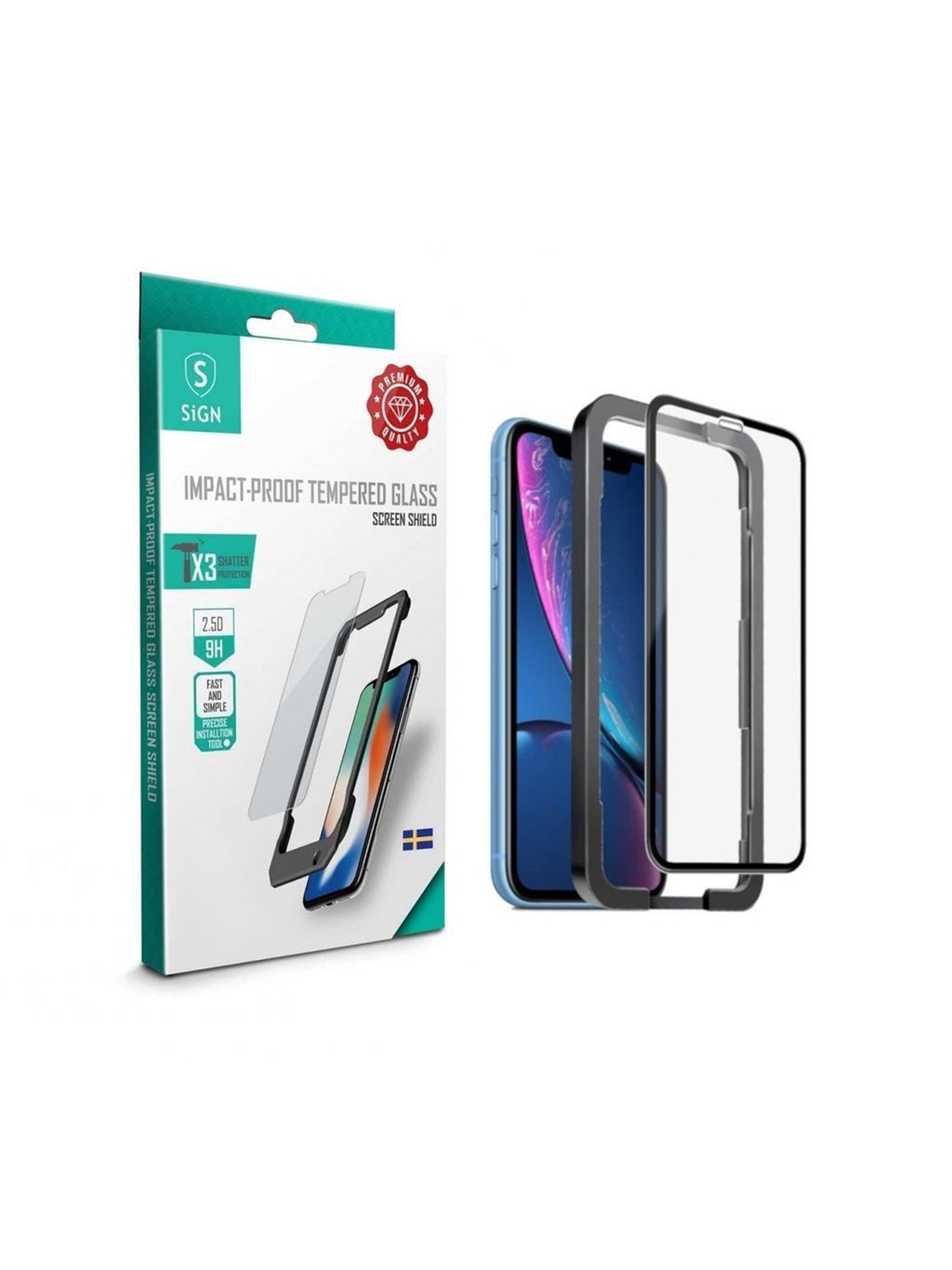 SiGN iPhone 11 & XR Full Coverage Screen Protector Tempered Glass