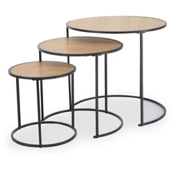 Beistelltisch-Set meins! TUNAY (DH 50x46 cm) - braun - DH 50x46 cm