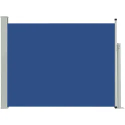 vidaXL Einziehbare seitliche Terrassenmarkise 140 x 500 cm, blaues Modell Ventura Urban