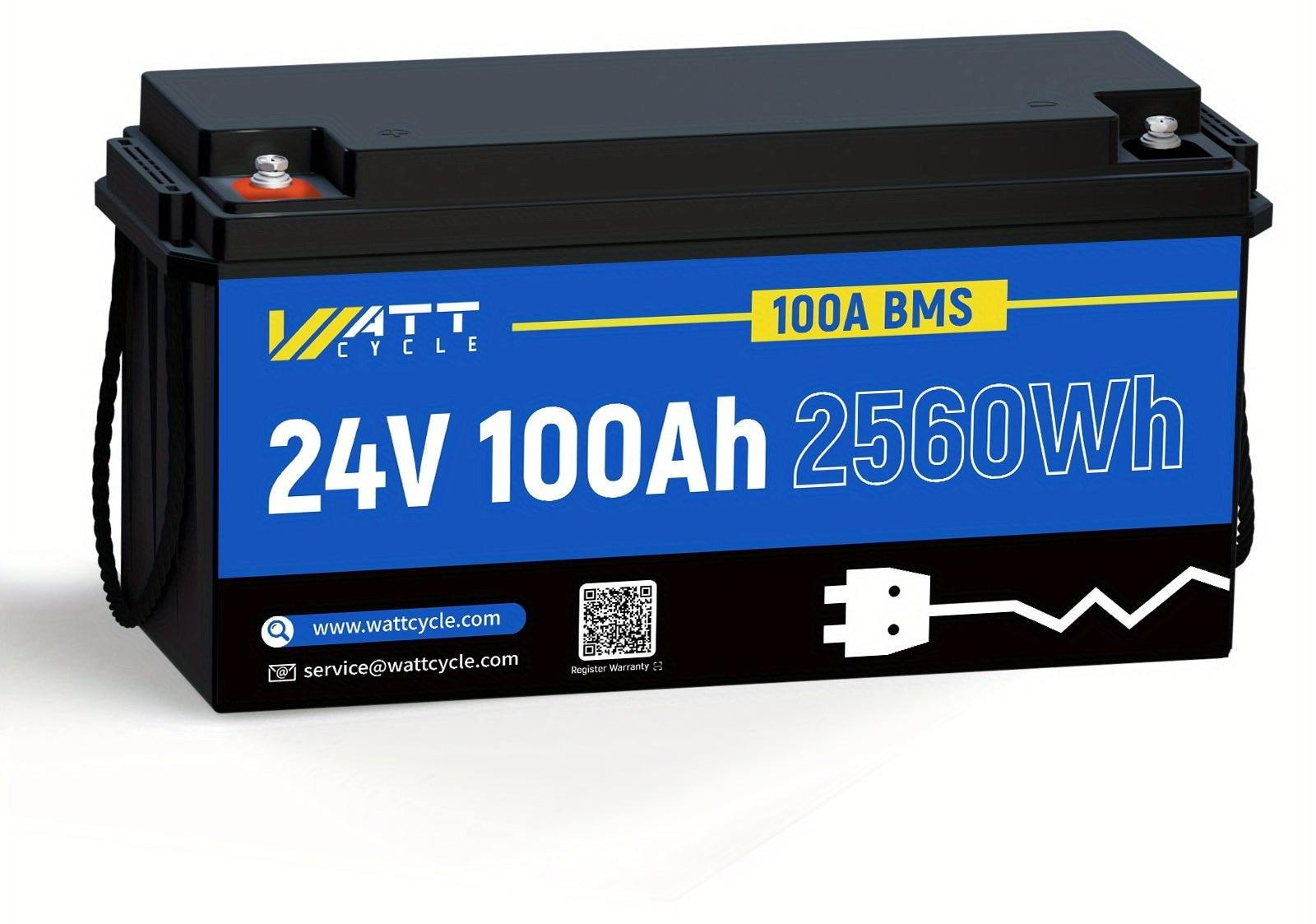 Selius LiFePO4 Accubatterij - 24V 100Ah - Oplaadbare Lithium Accu met 2560W Hoog Vermogen