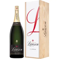 Jéroboam - Champagner Lanson - Le Black Création - Holzkiste - 3L
